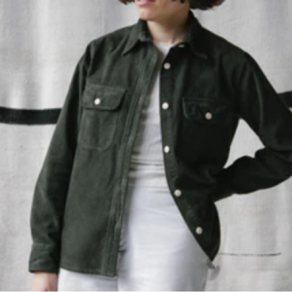 Women’s French Corduroy Workshirt - Pine Green